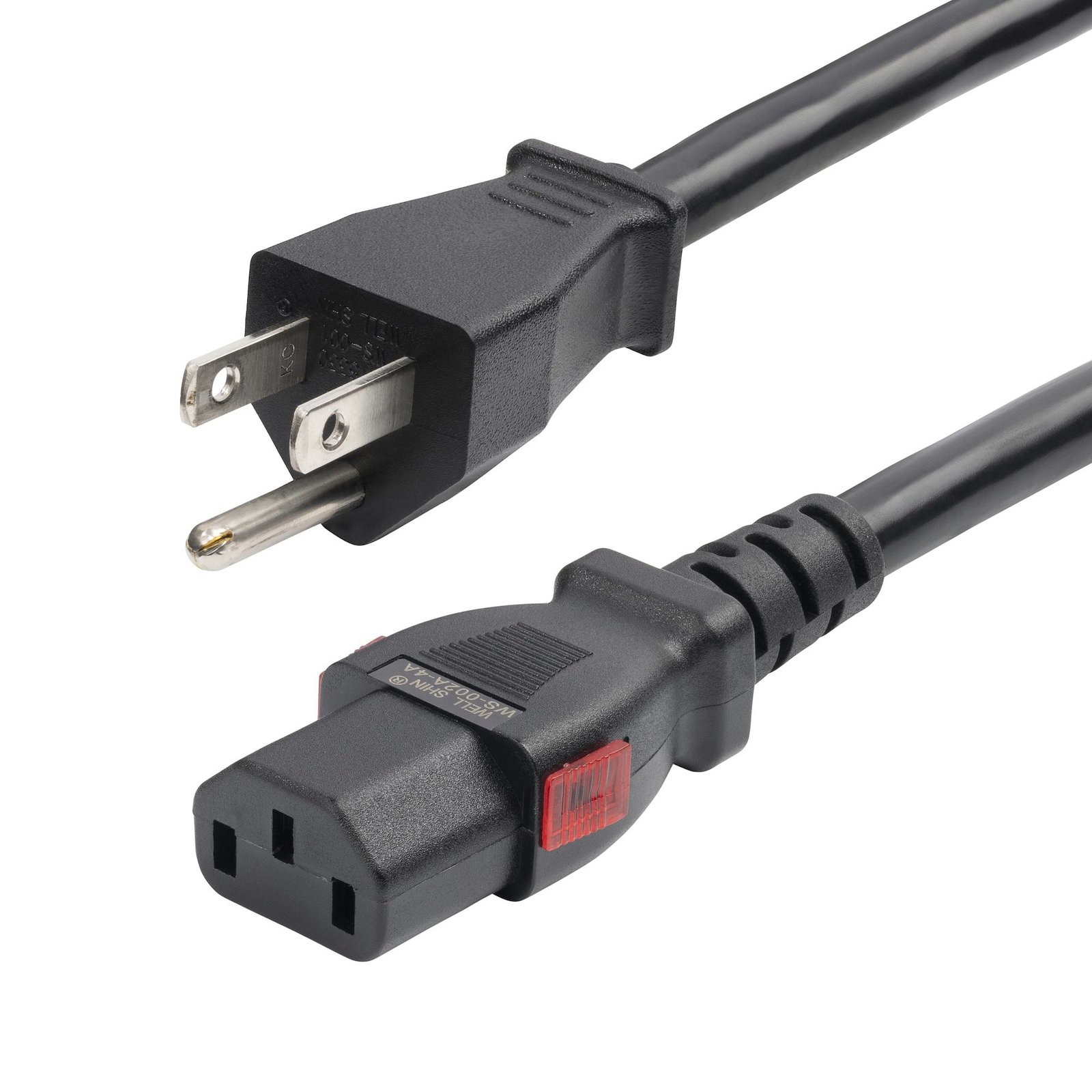 StarTech.com 12ft (3.6m) Heavy Duty Power Cord, NEMA 5-15P to Locking C13 AC Cable, 15A 125V, 27LC-4B00-POWER-CORD