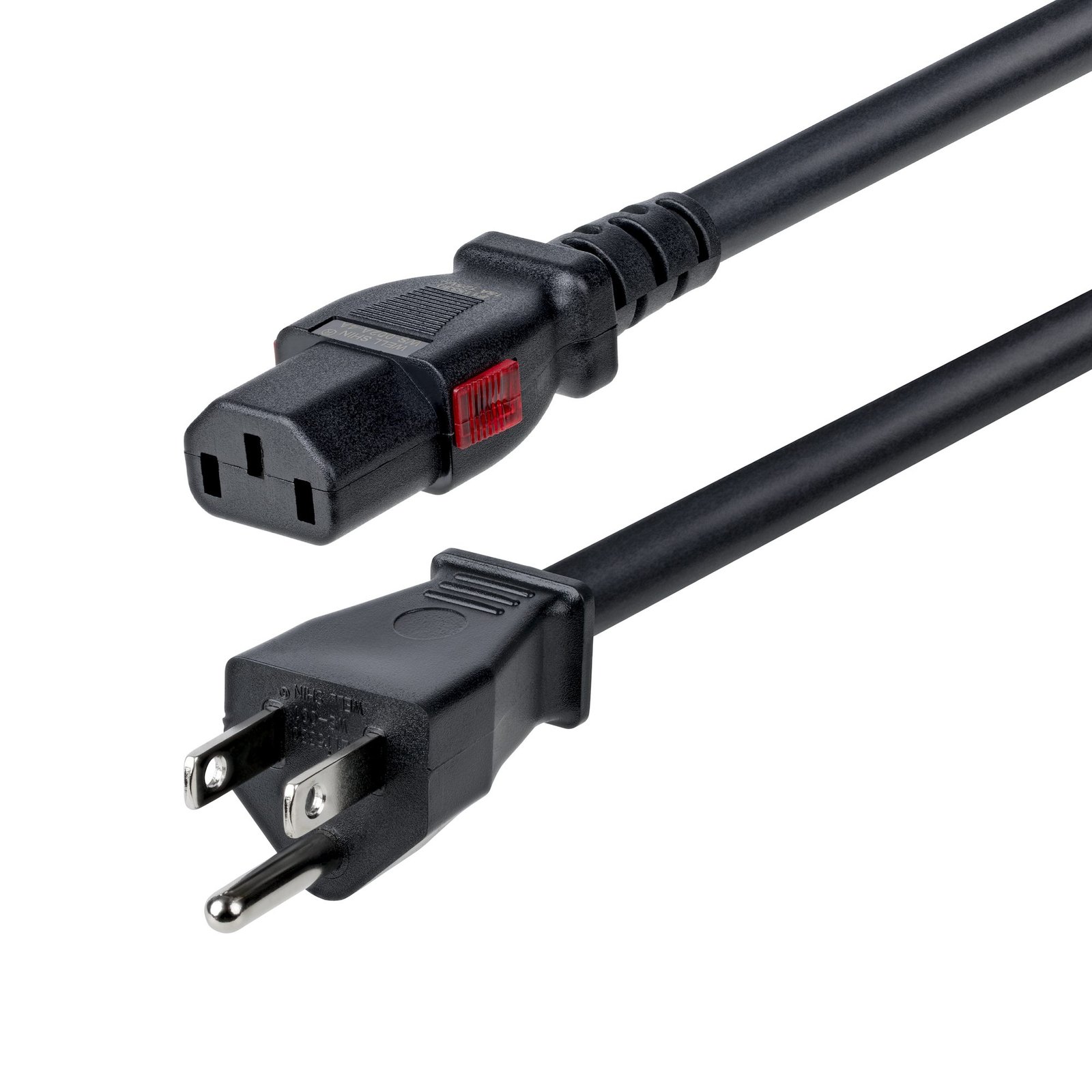 StarTech.com 6ft (2m) Heavy Duty Power Cord, NEMA 5-15P to Locking C13 AC Cable, 125V 15A, 14AWG, 6FT-LC15A-POWERCORD