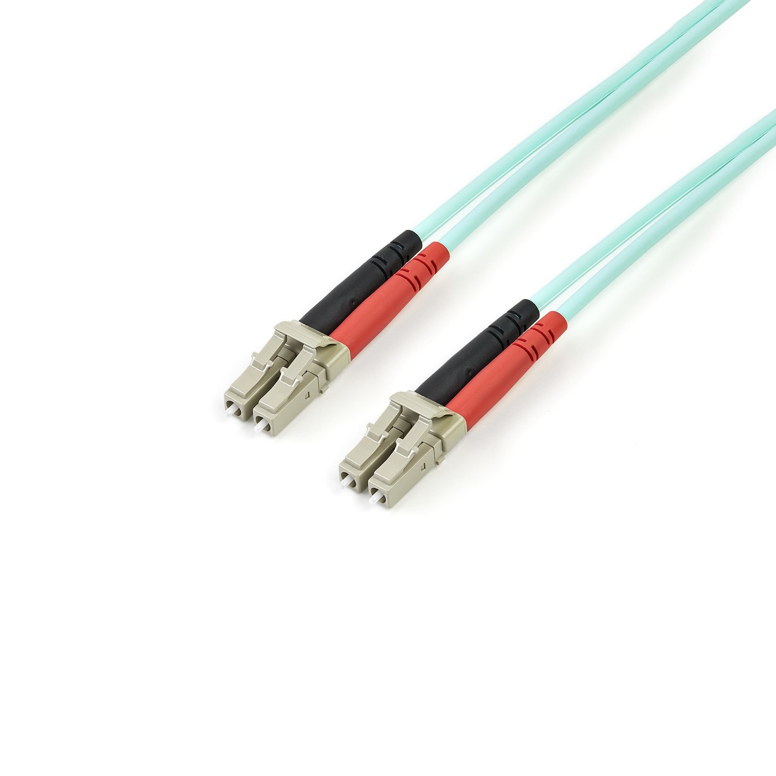 StarTech.com 5m (16.4ft) LC/UPC to OM3 Multimode Fiber Optic Cable, Full Duplex 50/125µm Zipcord A50FBLCLC5