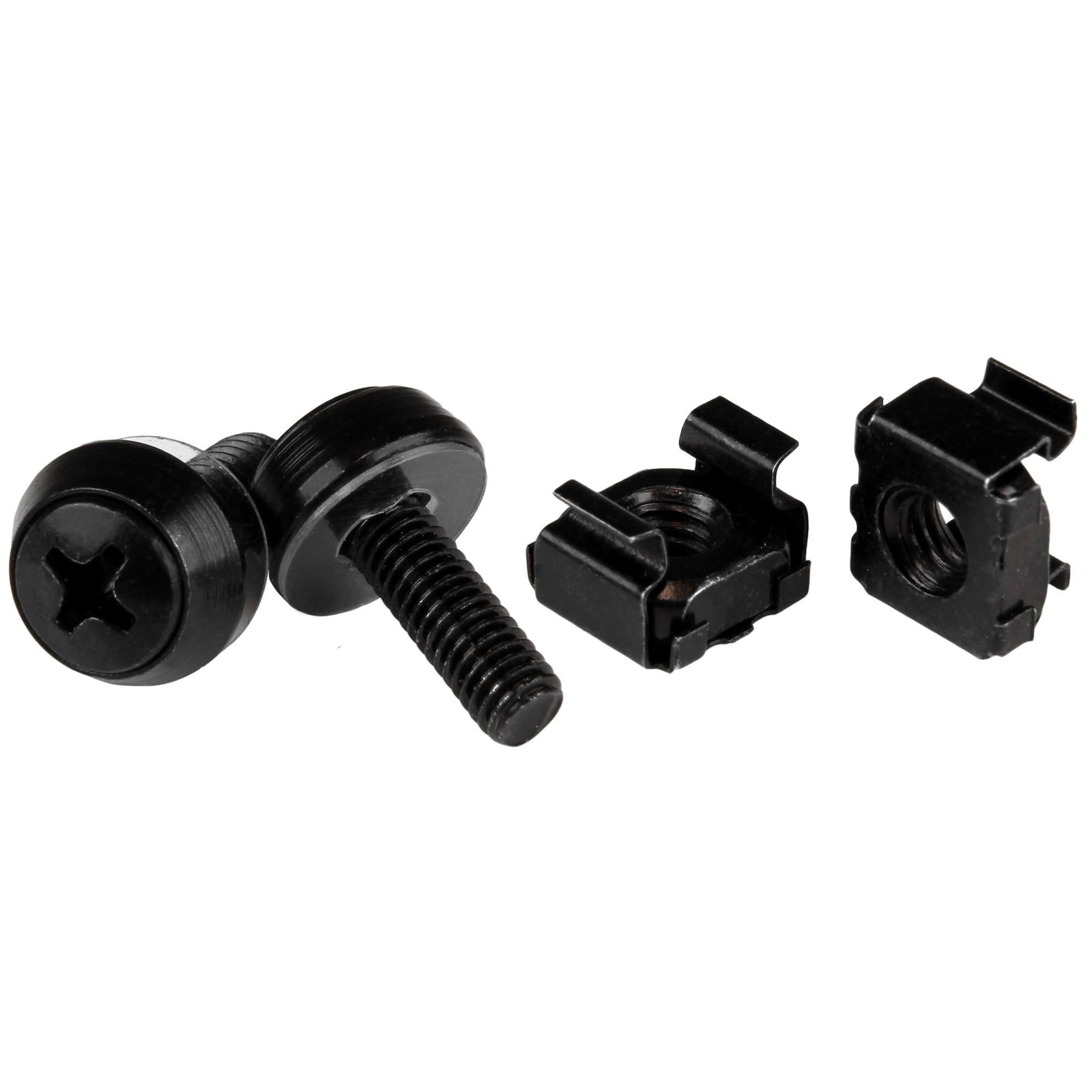 StarTech.com 50-Pack 10-32 12mm Screws, Washers and Square Hole Cage Nuts with Installation Tool, CABSCREW1032
