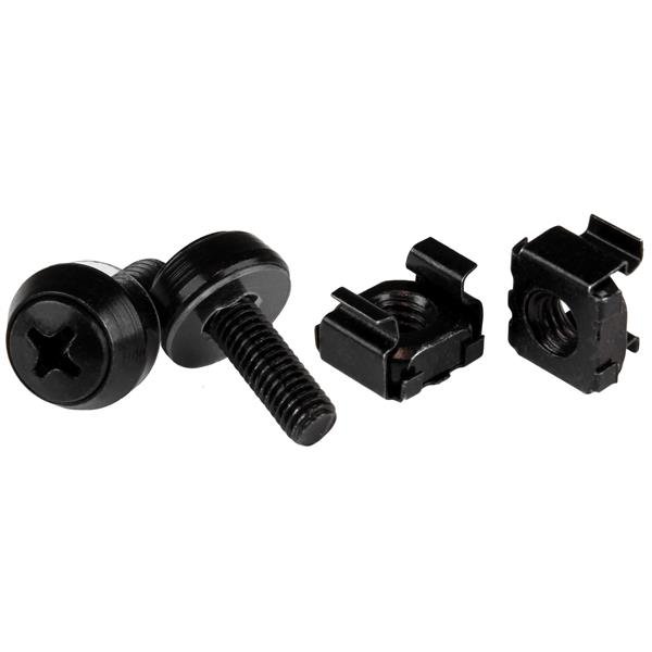 StarTech.com 50-Pack M5 12mm Screws, Square Hole Cage Nuts and Installation Tool, Hardware Mounting CABSCREWM5B