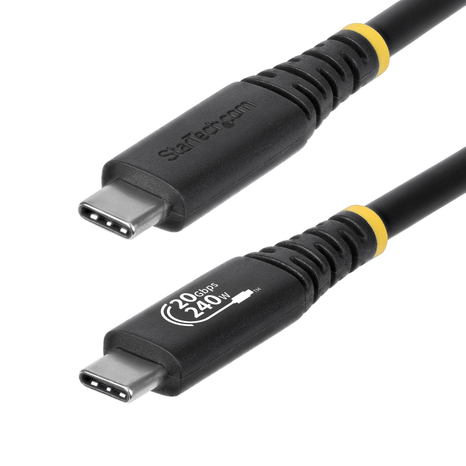 StarTech.com 6ft (1.8m) USB4 Cable, 20Gbps, USB-IF Certified USB-C 240W PD EPR, 4K 120Hz DP 2.1, CC6FT20GUSB4TP