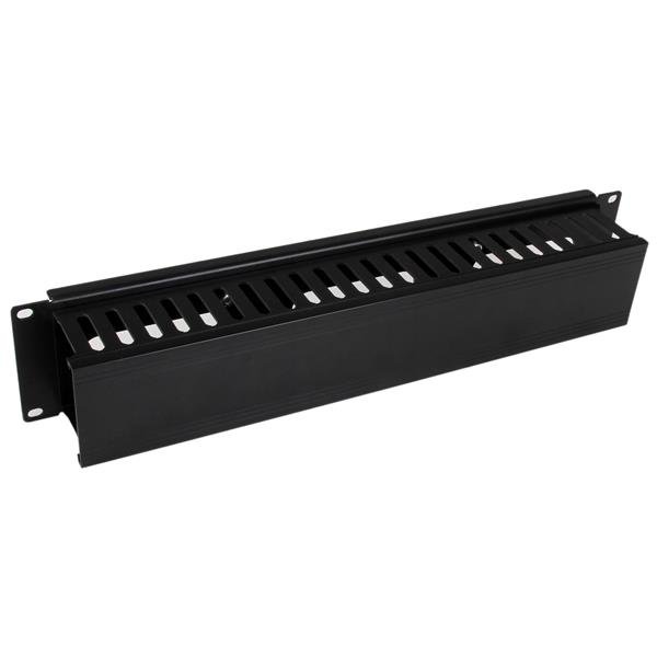 StarTech.com Horizontal 2U Server Rack Cable Management Finger Duct w/ Cover - 19" Network Wire CMDUCT2U