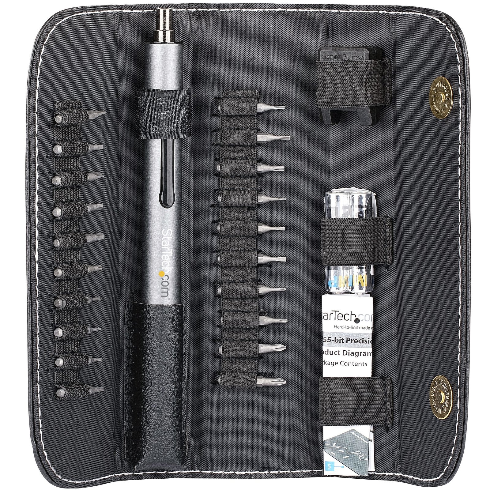 StarTech.com 20-Bit Electric Precision Screwdriver Set - Portable/Mini Battery Powered Bit Driver CTK20PCEDRIVE