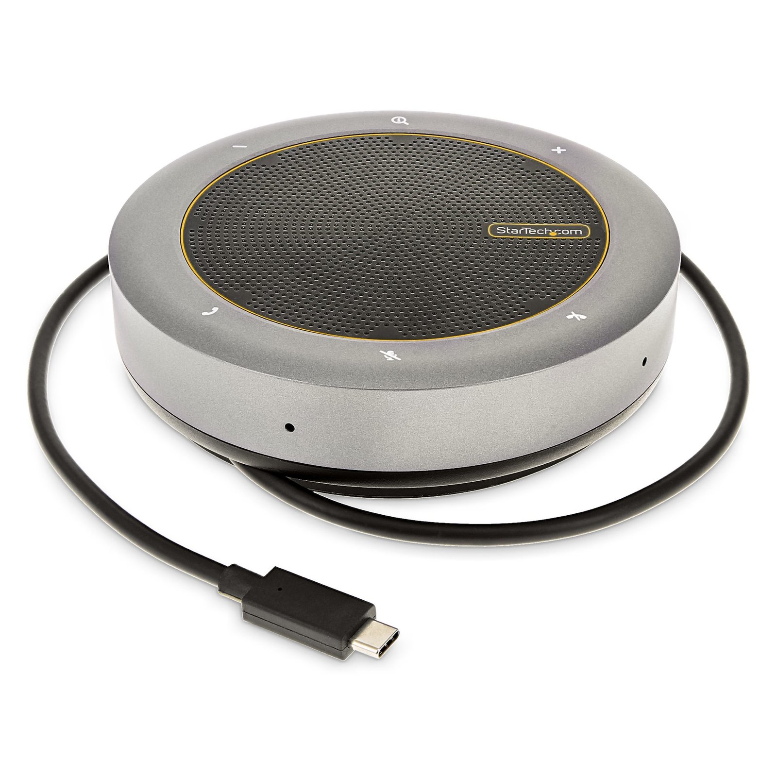 StarTech.com USB-C Speakerphone Docking Station, Mini Portable Conference Speaker and Audio Dock, DKTBRSPMPD