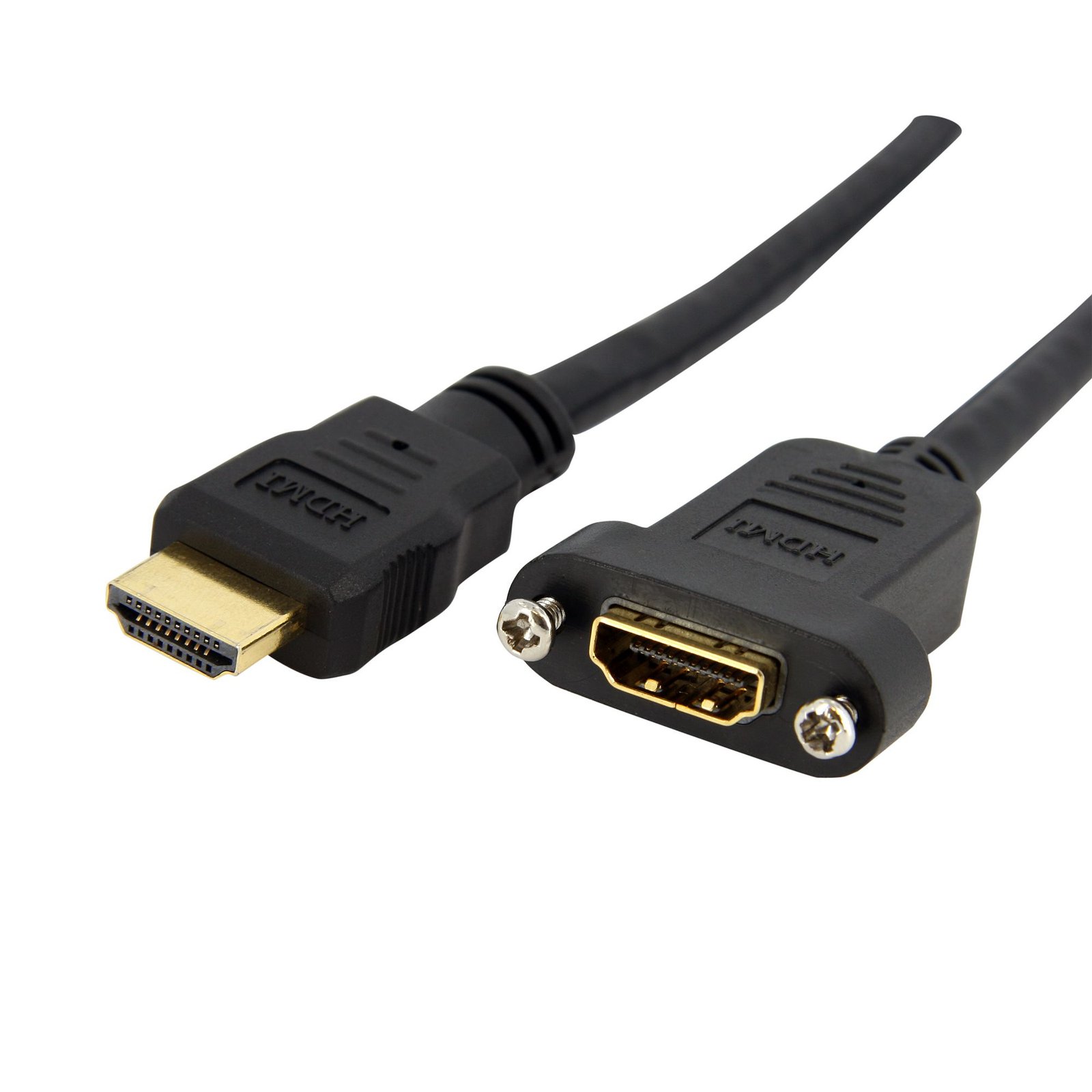 Startech StarTech.com 3ft (91cm) HDMI Female to Male Adapter, 4K High Speed Panel Mount Cable, 30Hz HDMIPNLFM3