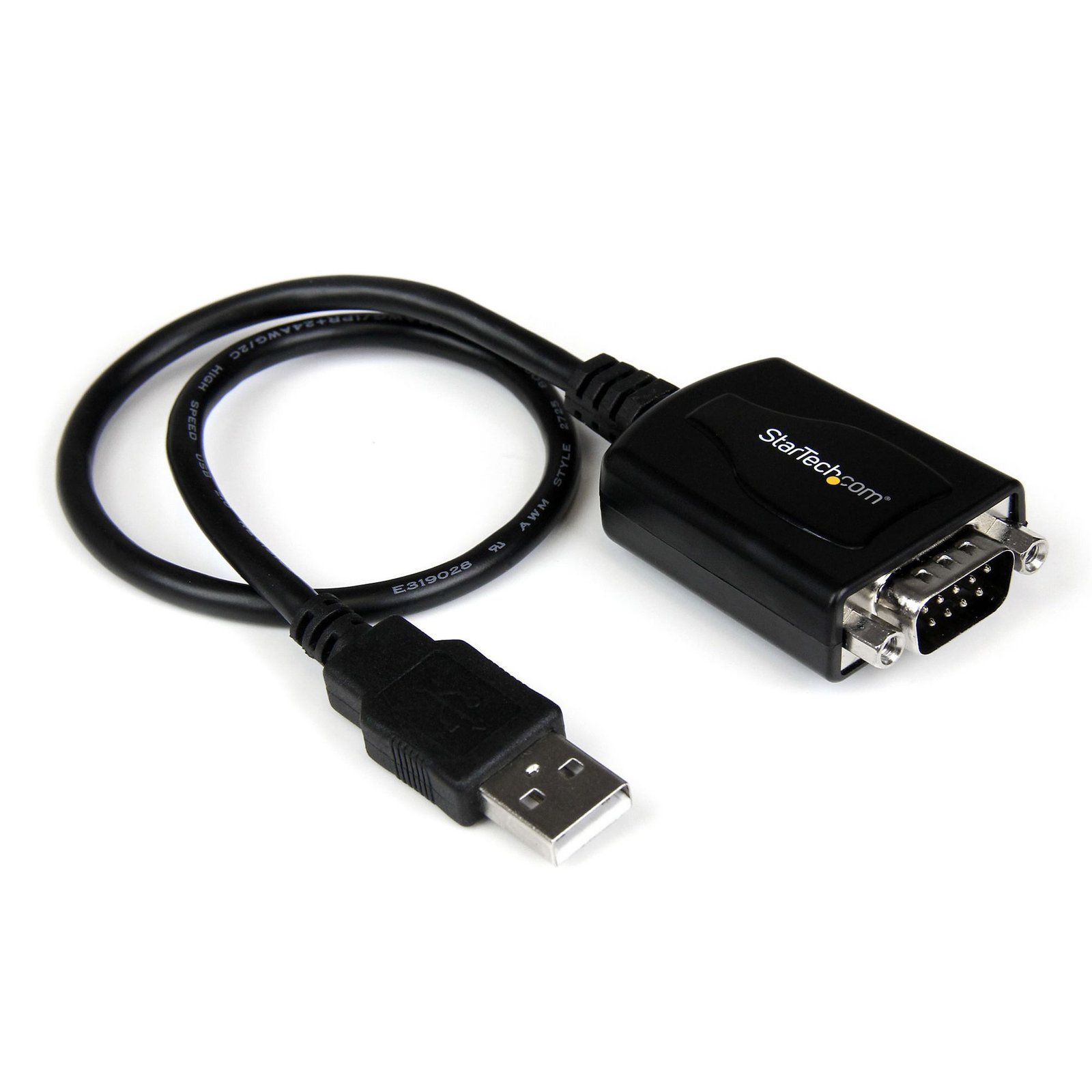 StarTech.com 1 ft USB to RS232 Serial DB9 Adapter Cable with COM Retention - TAA ICUSB232PRO