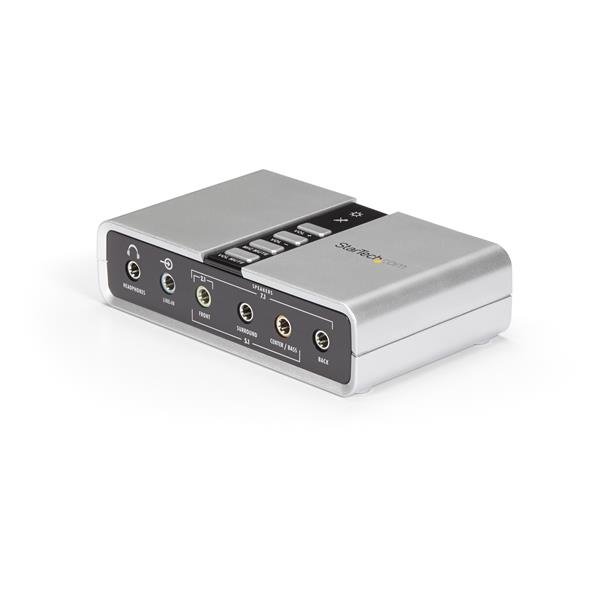 StarTech.com 7.1 USB Audio Adapter External Sound Card with SPDIF Digital ICUSBAUDIO7D