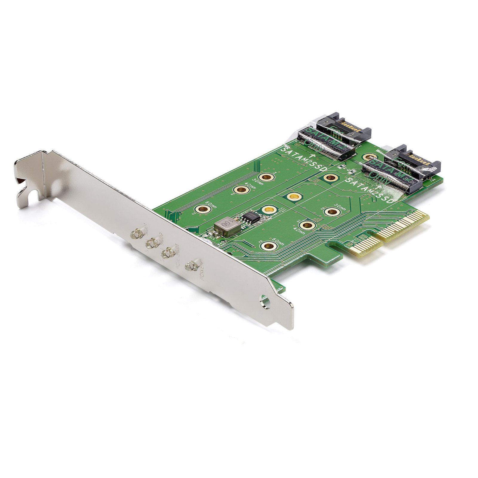 StarTech.com 3-Port M.2 SSD (NGFF) Adapter Card - 1 x PCIe (NVMe) 2 SATA III - 3.0 - TAA PEXM2SAT32N1