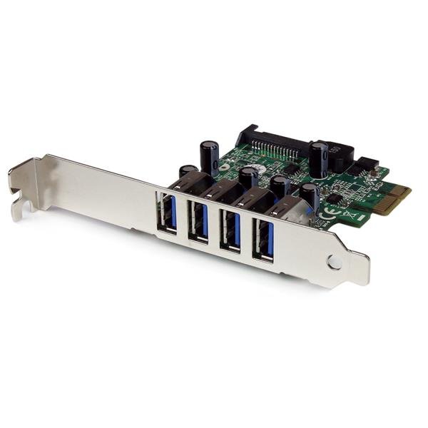 StarTech.com 4 Port PCI Express PCIe SuperSpeed USB 3.0 Controller Card Adapter with UASP - 5Gbps - PEXUSB3S4V