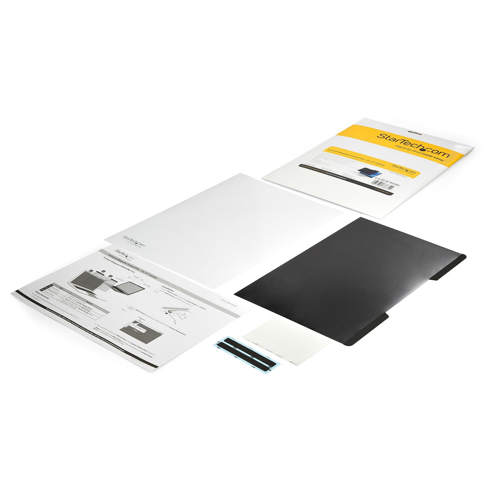 StarTech.com Laptop Privacy Screen for 15.6" Notebook - Magnetic Removable Display Security Filter PRIVSCNLT15