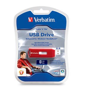 Verbatim 8GB Store 'n' Go USB flash drive Type-A 2.0 Red 95507