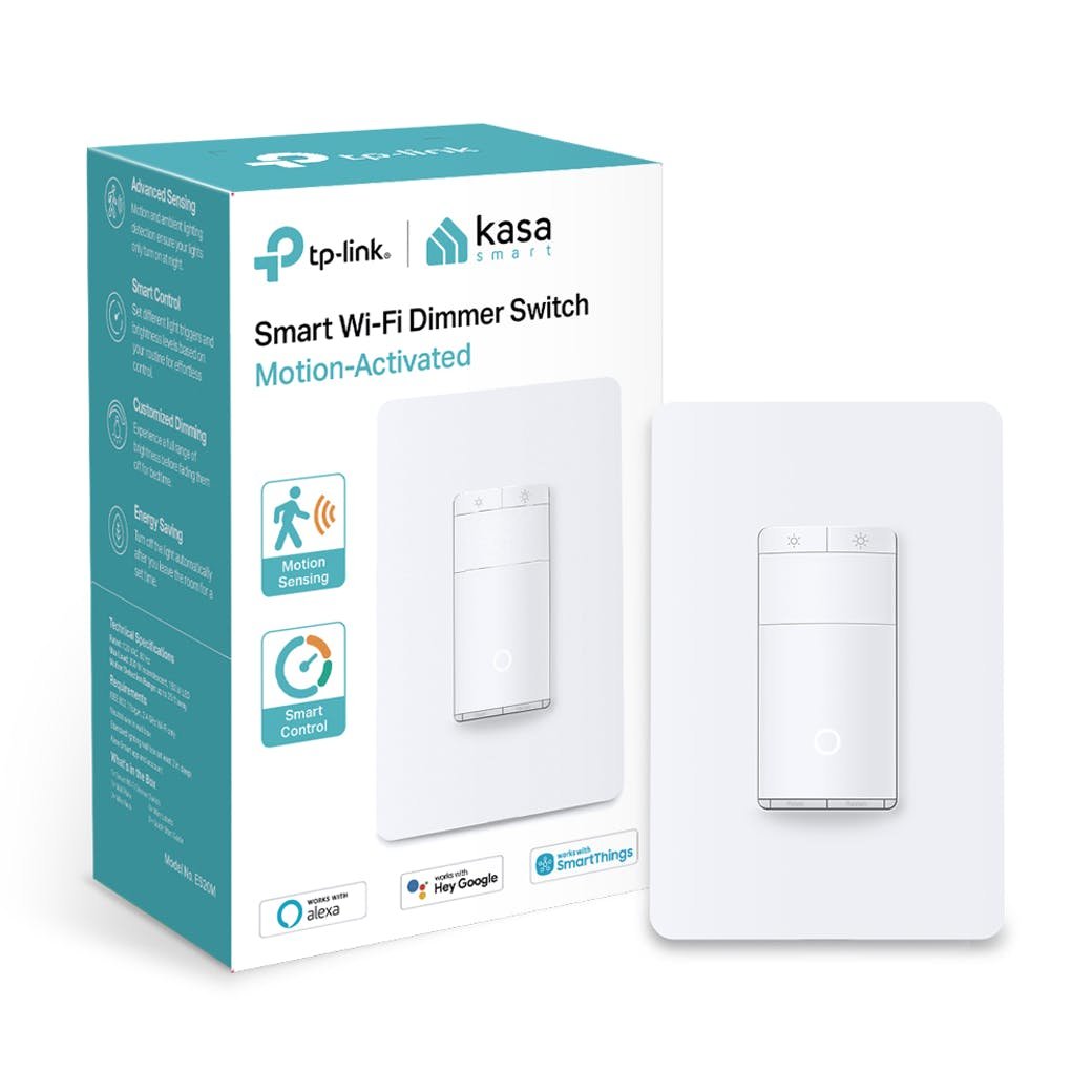 TP-Link KASA SMART WI-FI DIMMER SWITCH, MOTION-ACTIVATED Built-in & White ES20M