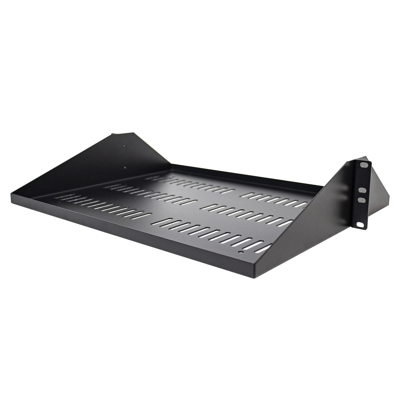 StarTech.com 2U Server Rack Shelf, Center Mounted Universal Vented Rackmount Cantilever Tray for SHELF-2U-14-CENTER-V