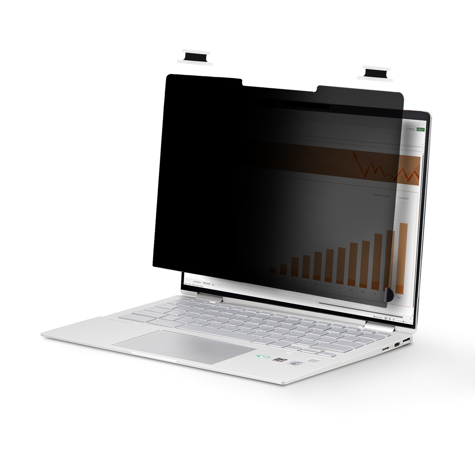 StarTech.com 14-inch 16:9 Flip-Over Privacy Screen with Touch, Anti-Glare Filter, Laptop Monitor 14LTPRIVACYSCRN