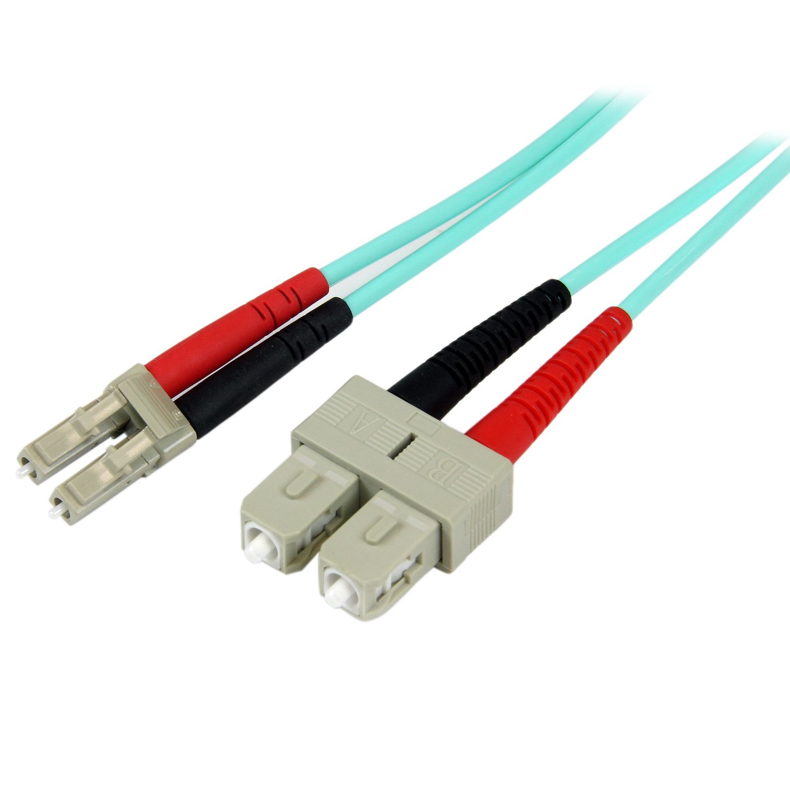 StarTech.com 10m (30ft) LC/UPC to SC/UPC OM3 Multimode Fiber Optic Cable, Full Duplex 50/125µm A50FBLCSC10