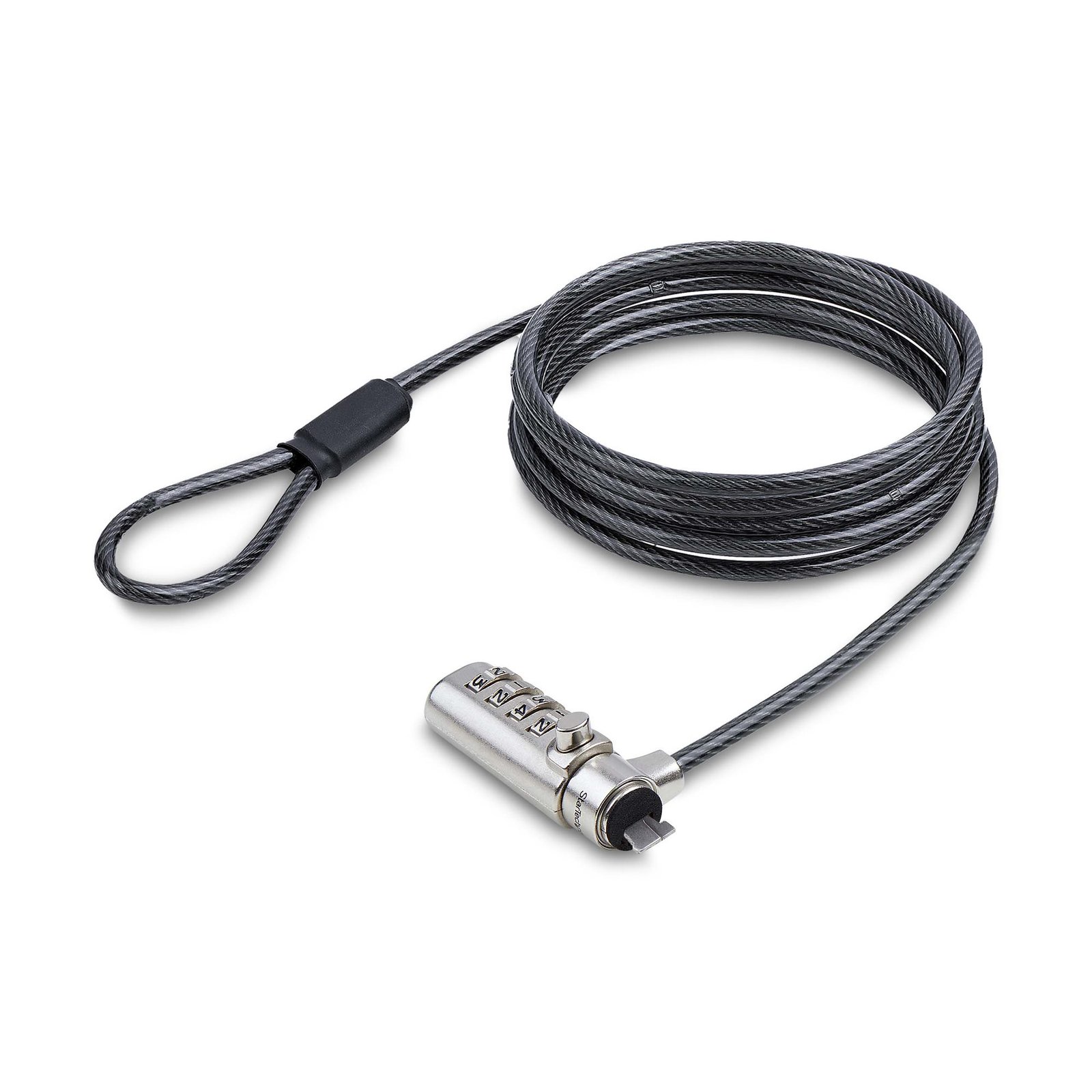 StarTech.com Slim Lock K-Slot Compatible, 5ft (1.5m) Locking Cable, Anti-Theft Security For SSTDC4D-LAPTOP-LOCK