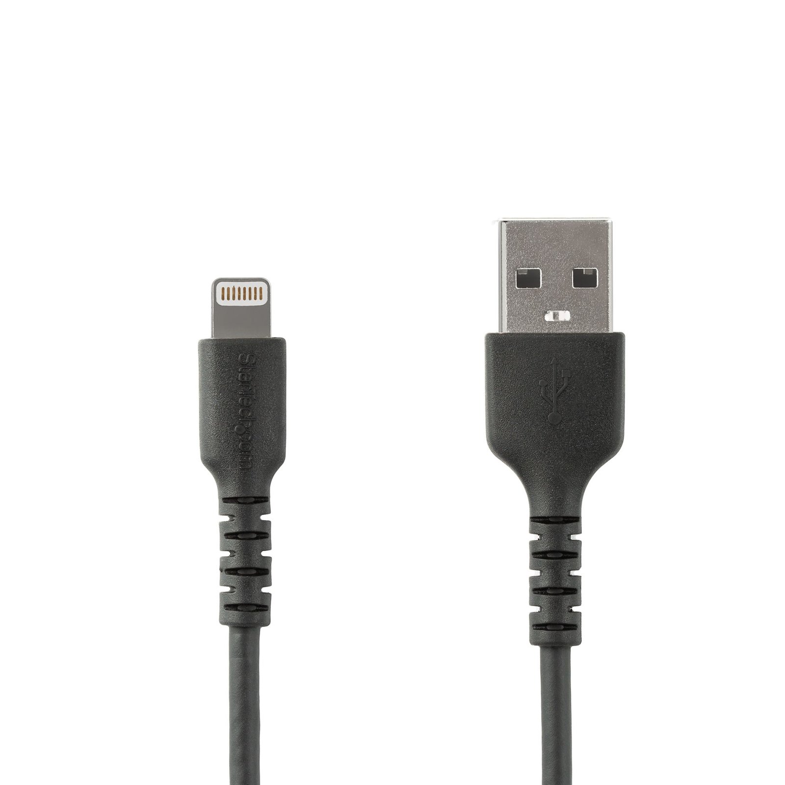 StarTech.com 3 foot (1m) Durable Black USB-A to Lightning Cable - Heavy Duty Rugged Aramid Fiber RUSBLTMM1MB