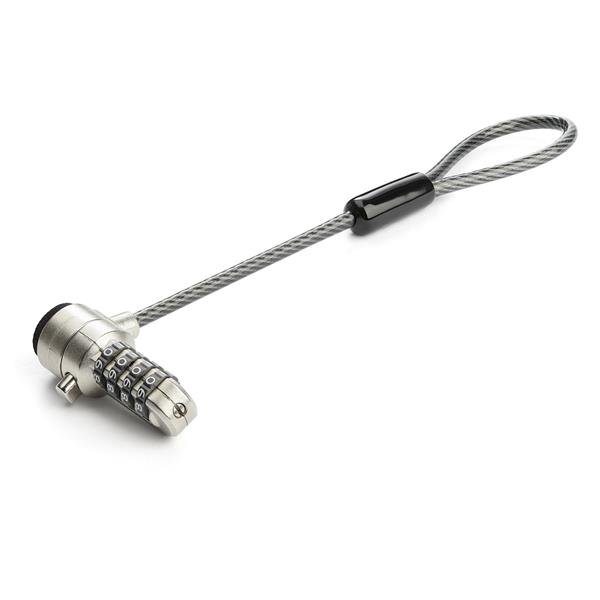 StarTech.com Universal Laptop Cable Lock Expansion Loop - 6” (15cm) Anti Theft 4-Digit Combination BRNCHLOCK