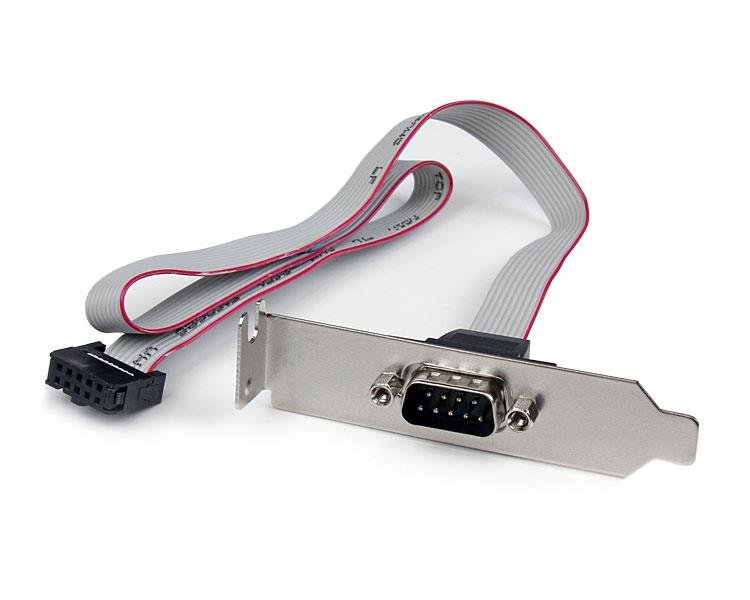 StarTech.com 1 Port 16in DB9 Serial Bracket to 10 Pin Header - Low Profile PLATE9M16LP