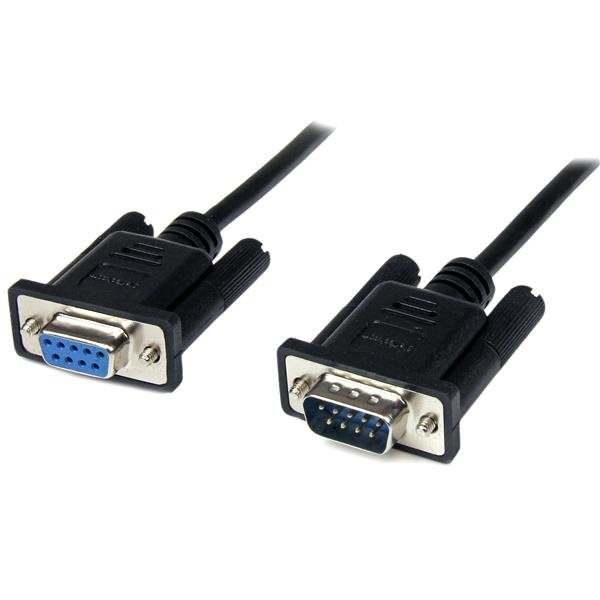 StarTech.com 1m Black DB9 RS232 Serial Null Modem Cable F/M SCNM9FM1MBK