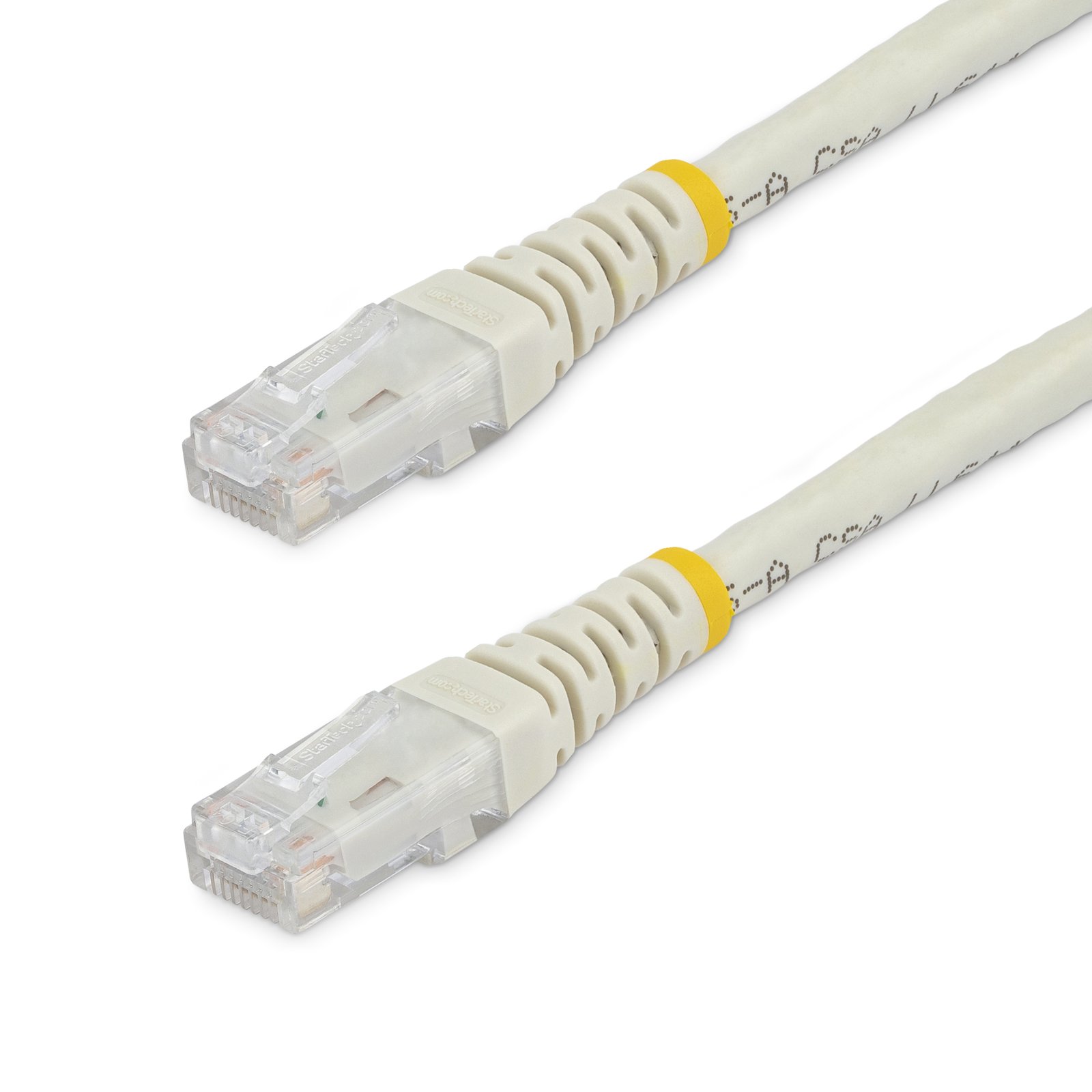 StarTech.com 5ft CAT6 Ethernet Cable - White CAT 6 Gigabit Wire -250MHz 100W PoE RJ45 UTP Molded C6PATCH5WH