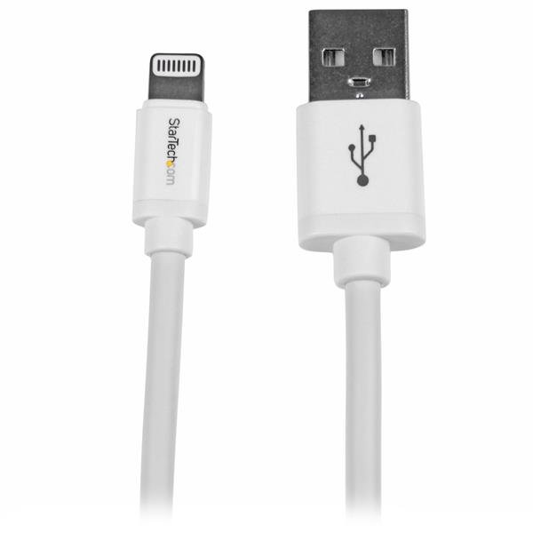 Startech StarTech.com 2 m (6 ft.) USB to Lightning Cable - Long iPhone / iPad / iPod Charger - - USBLT2MW