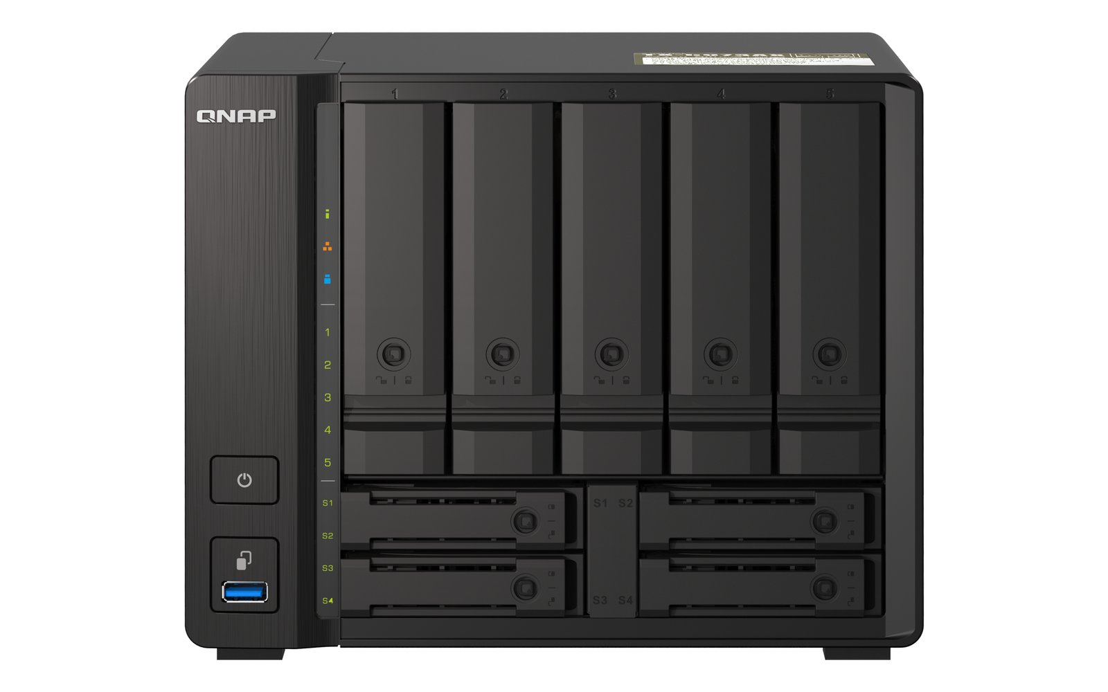 QNAP TS-h973AX NAS Tower Ryzen Embedded V1500B 8 GB DDR4 0 TB QuTS hero Black TS-H973AX-8G-US