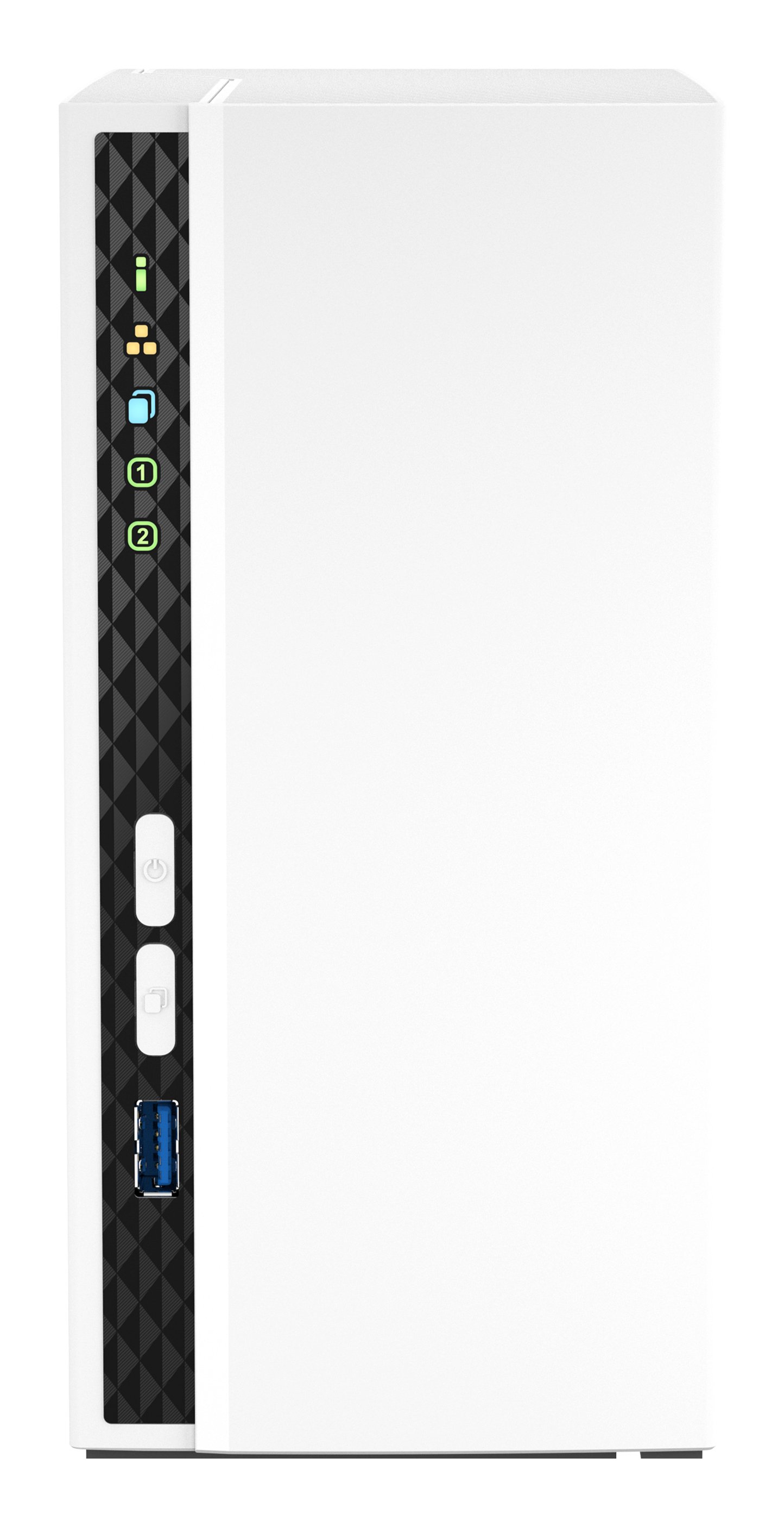 QNAP TS-233 NAS Tower ARM Cortex-A55 2 GB 0 TB QTS White TS-233-US