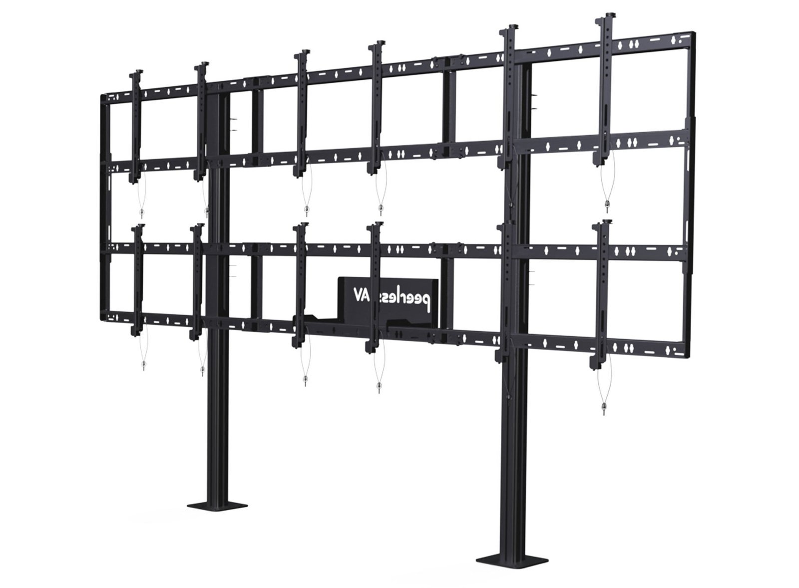 Peerless-AV Peerless DS-S555-3X2 multimedia cart/stand Black stand DSS5553X2