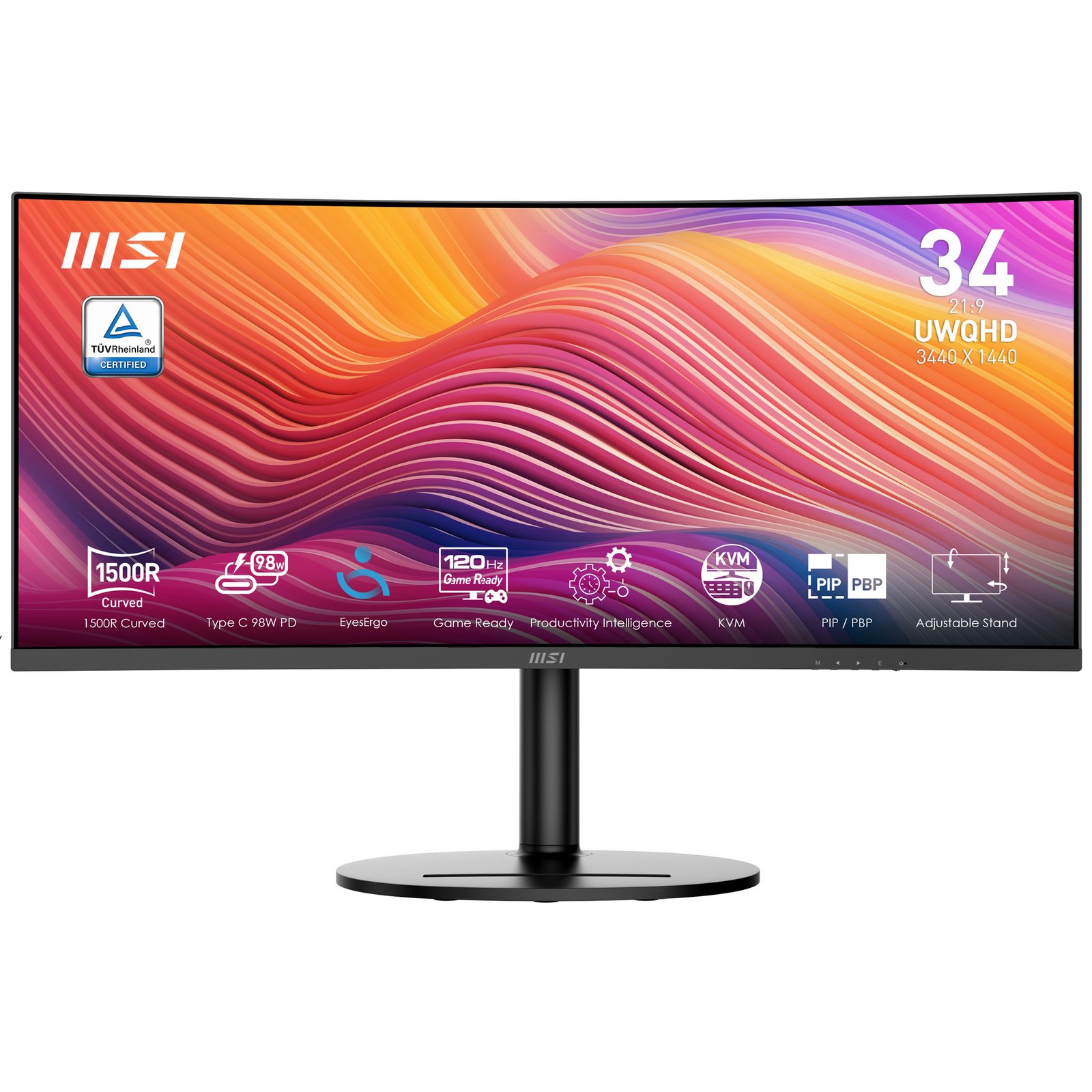 MSI Video Modern MD342CQP computer monitor 86.4 cm (34") 3440 x 1440 pixels UltraWide Quad HD LCD MODERNMD342CQP