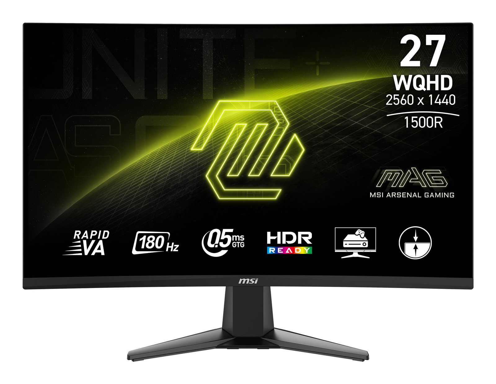 MSI Video MAG 27CQ6F computer monitor 68.6 cm (27") 2560 x 1440 pixels Quad HD LCD Black MAG27CQ6F