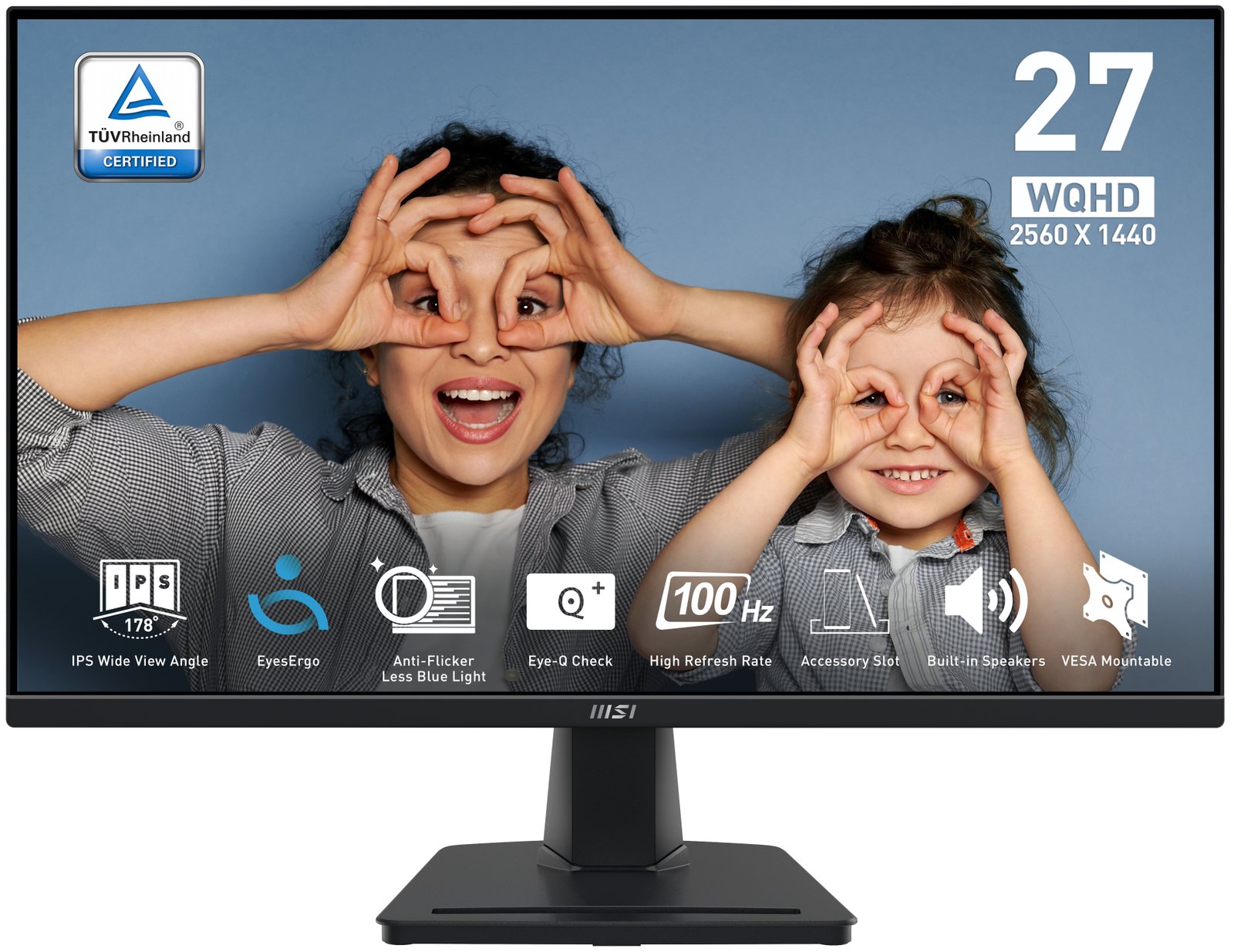 MSI Video Pro MP275Q computer monitor 68.6 cm (27") 2560 x 1440 pixels Wide Quad HD LED Black PROMP275Q