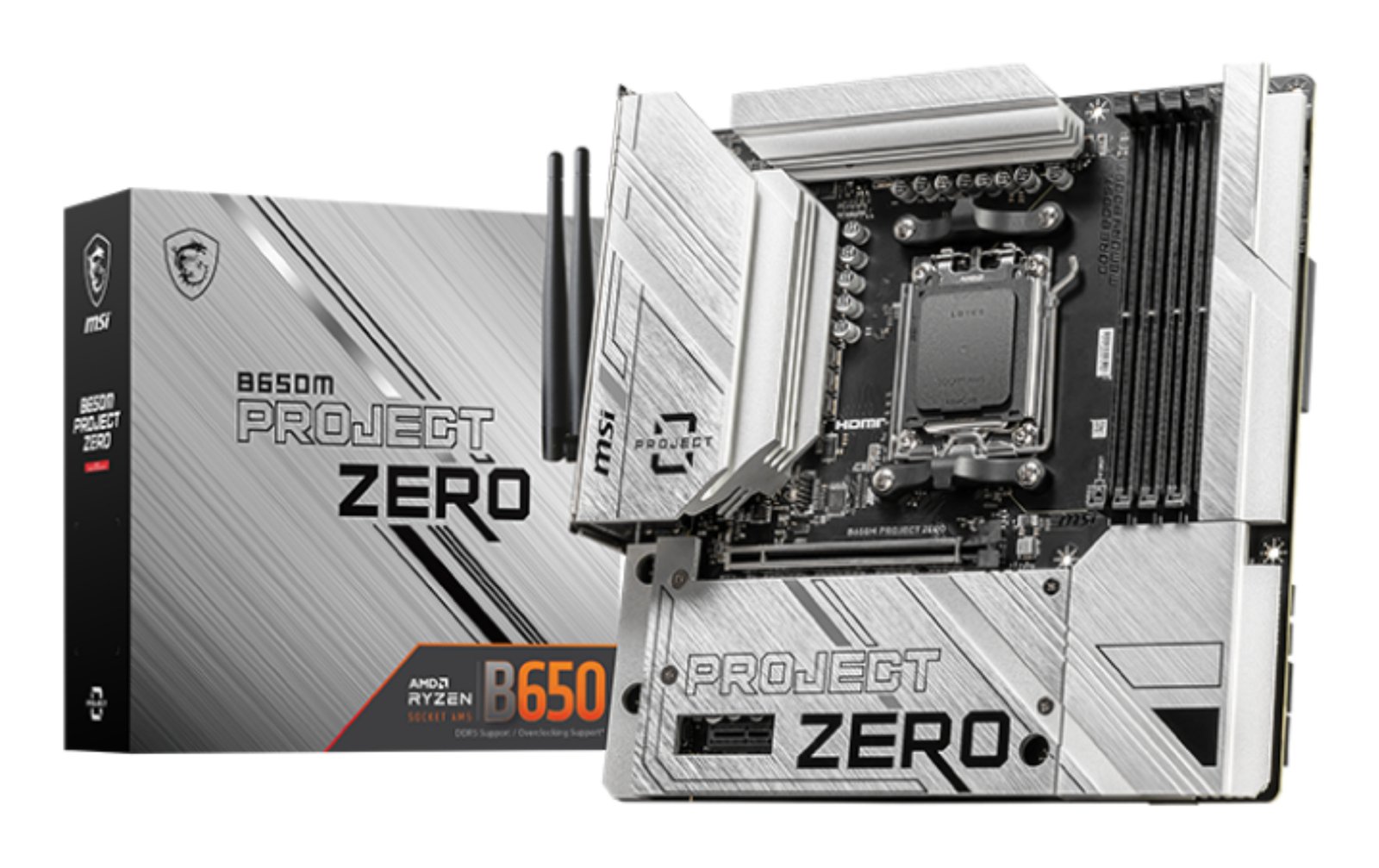 MSI SOURCING B650M PROJECT ZERO motherboard AMD B650 Socket AM5 micro ATX B650MPZERO