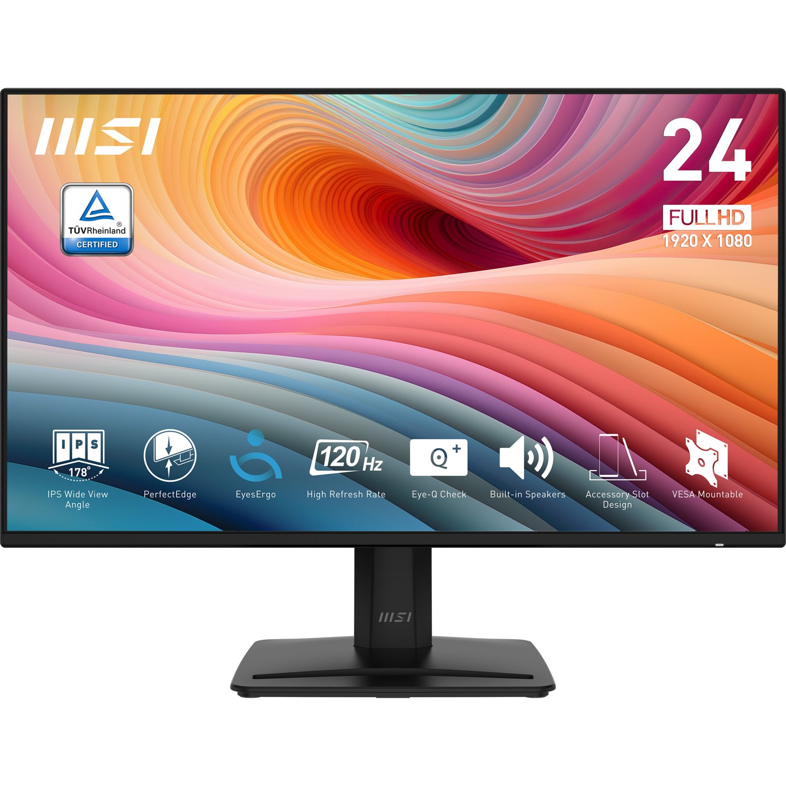 MSI PRO MP242A E2 computer monitor 60.5 cm (23.8") 1920 x 1080 pixels Full HD Black PROMP242AE2