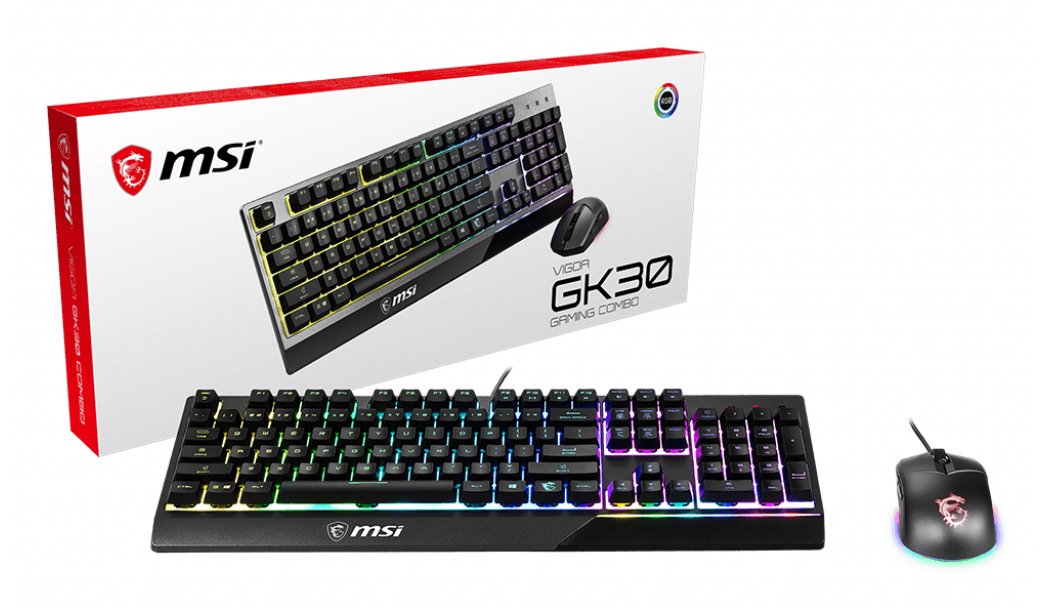 MSI VIGOR GK30 COMBO RGB MEMchanical Gaming Keyboard + Clutch GM11 Mouse ' UK Layout, 6-Zone