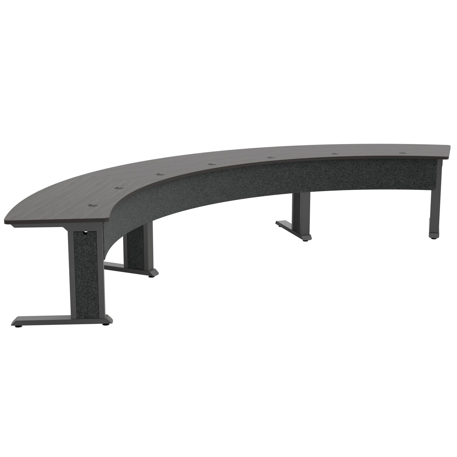 Middle Atlantic ForumTM Arc Table for up to 7 People, 30" Seated Height, Dark Colorway FM-TAR-1846430-A3G