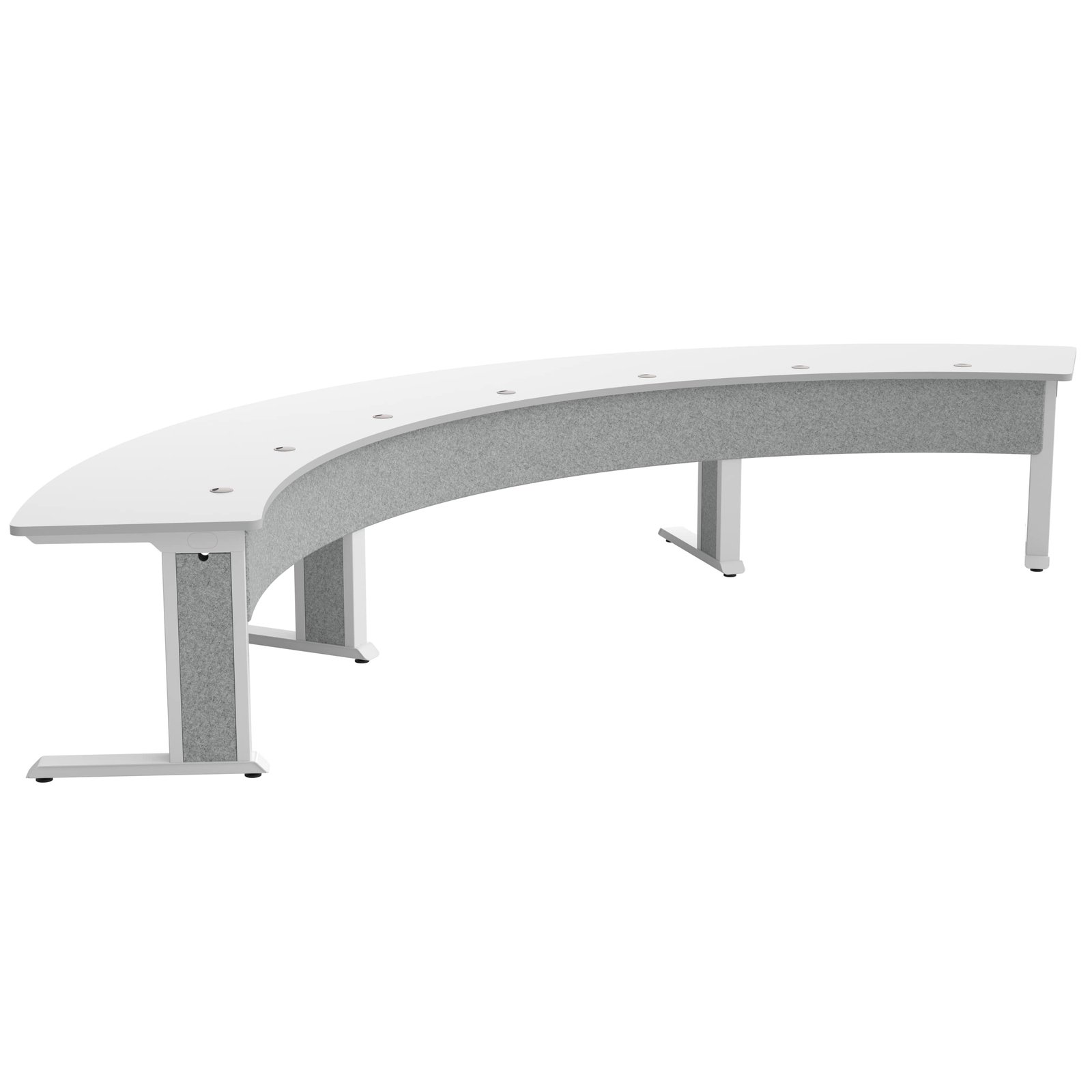 Middle Atlantic ForumTM Arc Table for up to 7 People, 30" Seated Height, Light Colorway FM-TAR-1846430-D8W