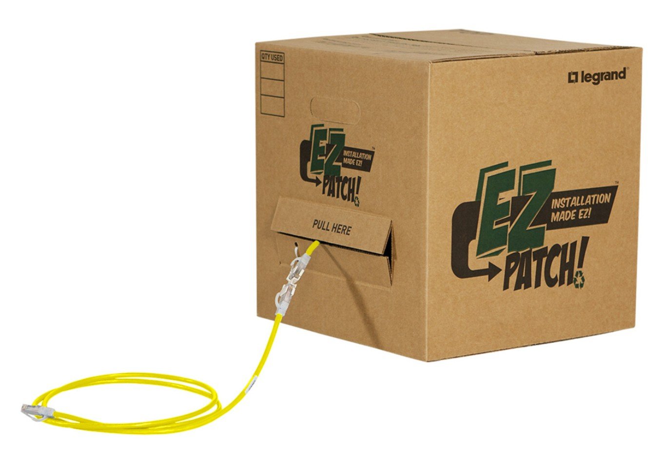 Legrand EZ Patch Box networking cable Yellow 3.05 m Cat6 Round EZRD610Q70-04