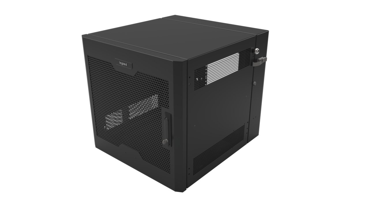 Legrand SWING OUT WALL MT CAB 12RU X 12U mounted rack Black SWMR12RUPD-26-26