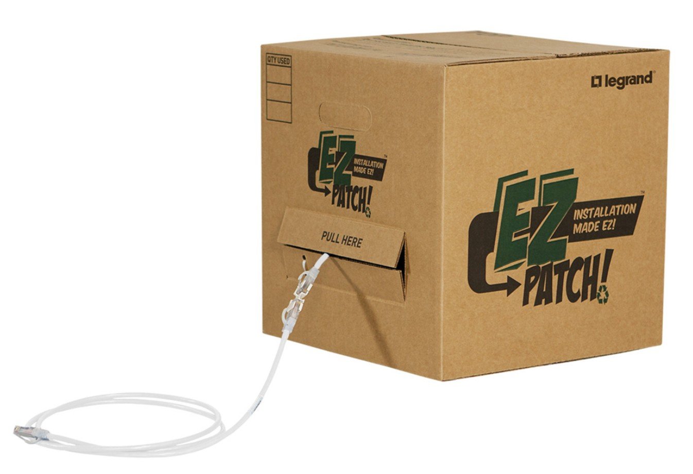 Legrand EZ Patch Box networking cable White 1.52 m Cat6 Round EZRD605Q90-09