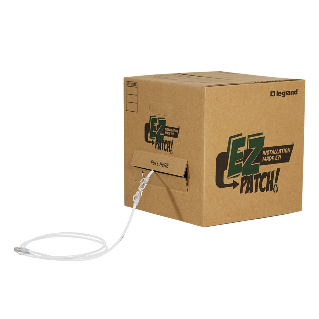 Legrand EZ Patch Box, CAT6 5ft, White, Qty 50 EZC605Q50-09
