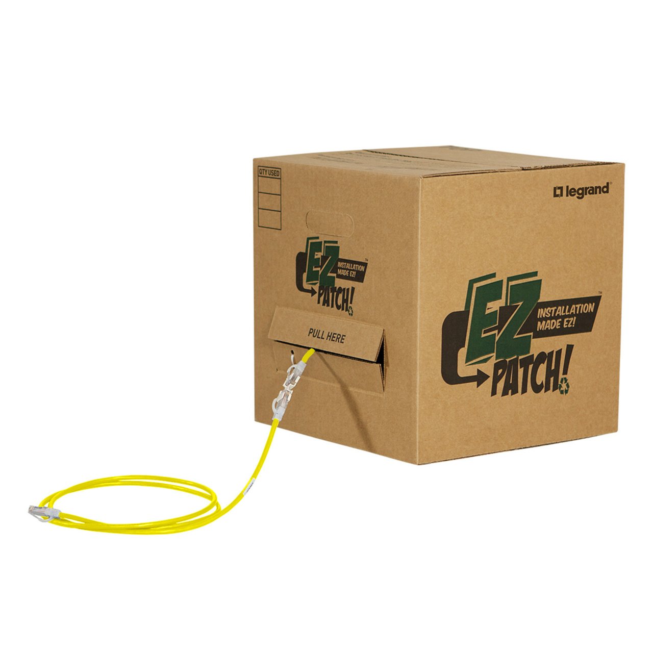 Legrand EZC5E09Q40-04 networking cable Yellow 2.7 m Cat5e U/UTP (UTP) Round