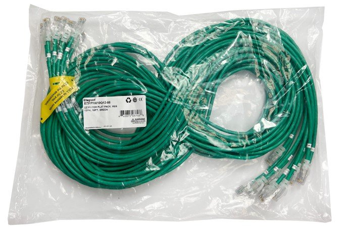 Legrand EZ Patch networking cable Green 2.74 m Cat6a Round EZFPM6A09Q12-05