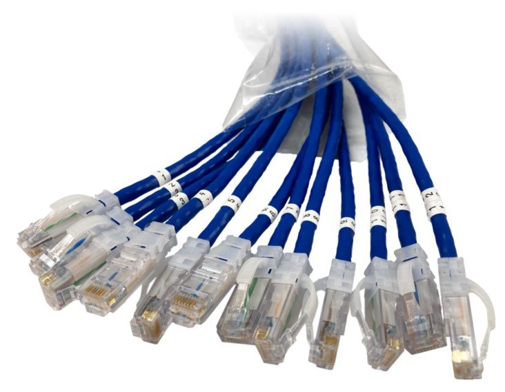 Legrand EZ Patch networking cable Blue 2.74 m Cat6a Round EZFPM6A09Q12-06