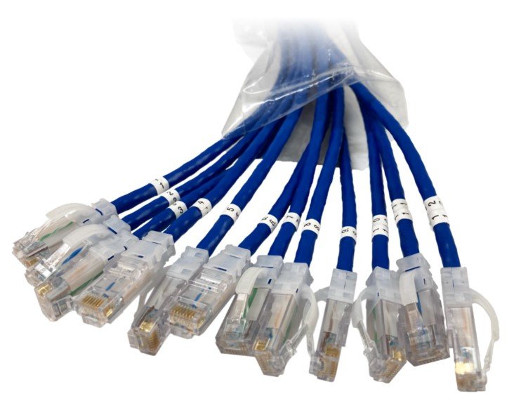Legrand EZ Patch networking cable Blue 2.13 m Cat6a Round EZFPM6A07Q12-06