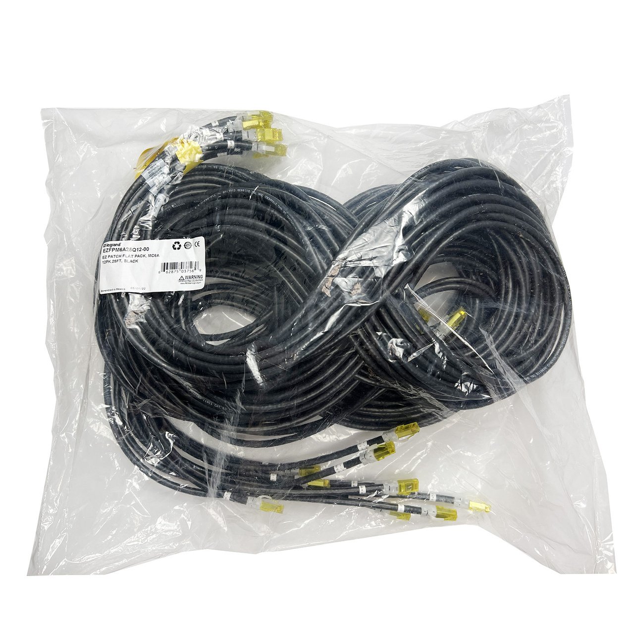 Legrand EZFPM6A05Q12-00 networking cable Black 1.5 m Cat6a Round