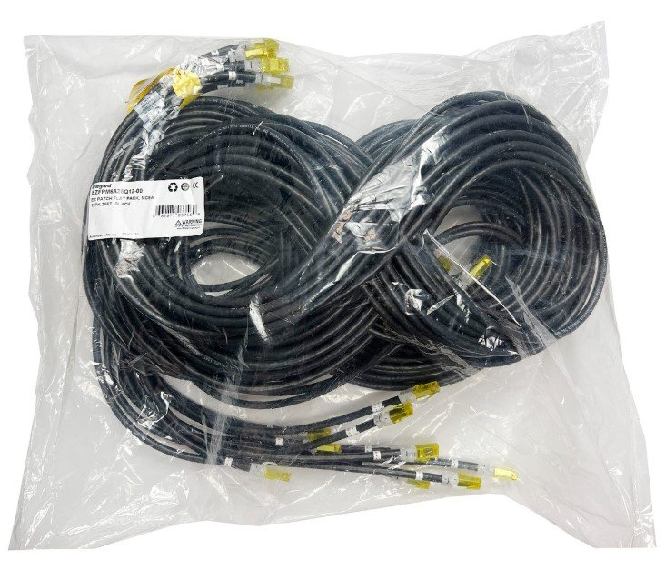 Legrand EZ Patch networking cable Black 1.52 m Cat6 Round EZFPM605Q12-00