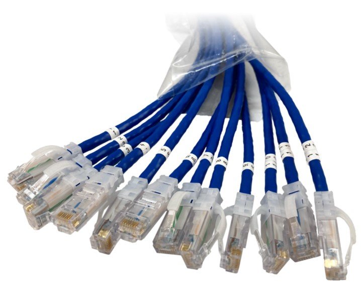 Legrand EZ Patch networking cable Blue 1.52 m Cat6 Round EZFPM605Q12-06