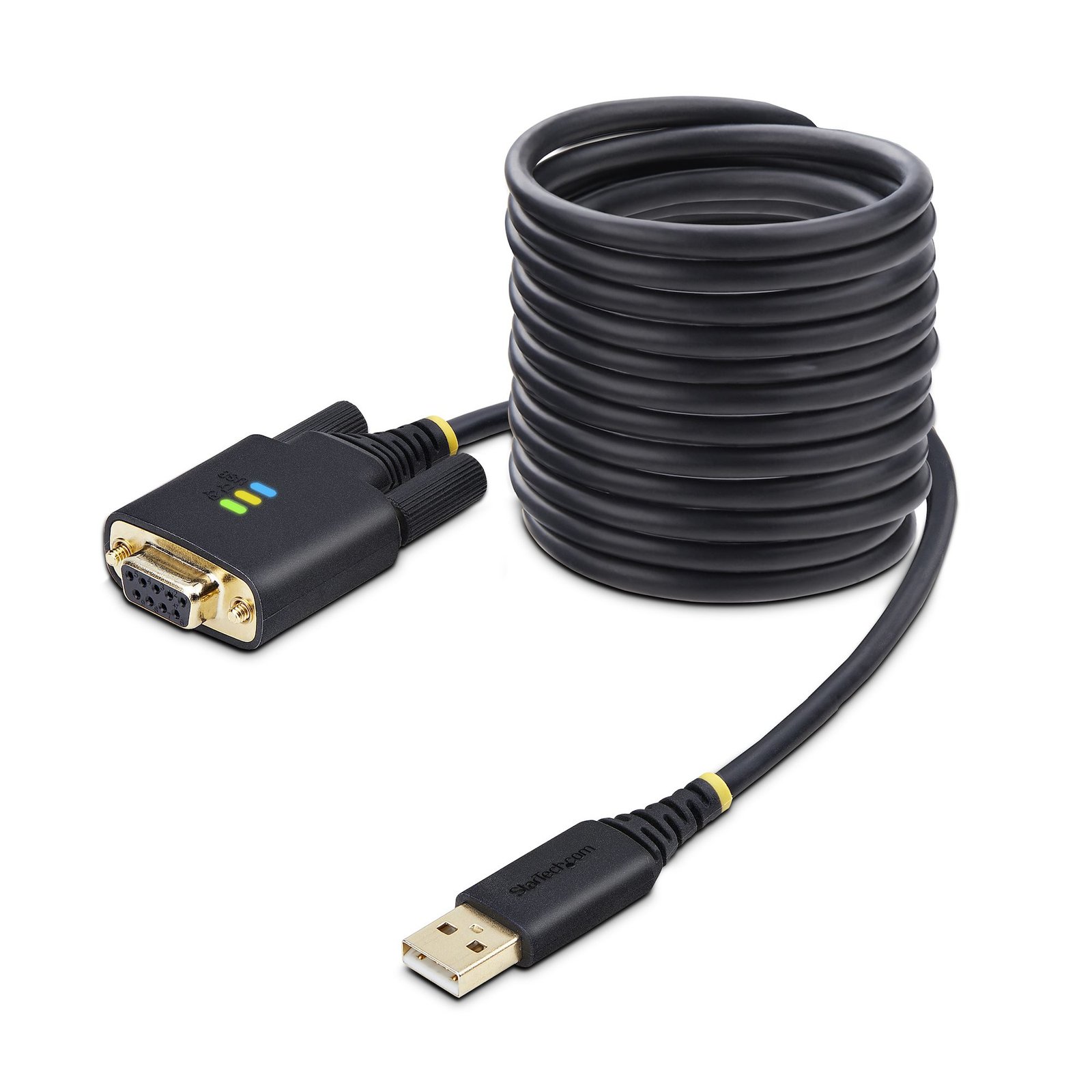 StarTech.com 10ft (3m) USB to Null Modem Serial Adapter Cable, Interchangeable DB9 Screws/Nuts, COM 1P10FFCN-USB-SERIAL